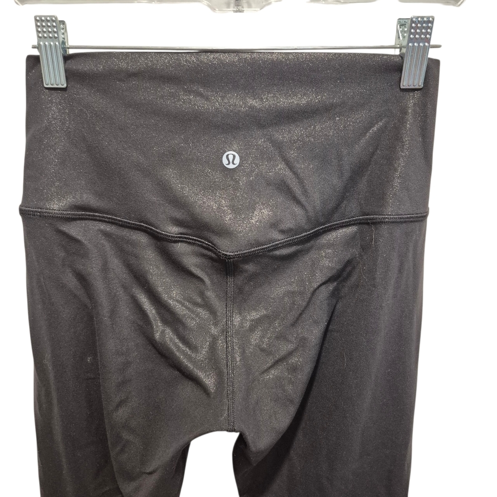 Lululemon Align High-Rise Pant 28" Shine Radiate Foil Print Black Size 6 Legging - Picture 4 of 6